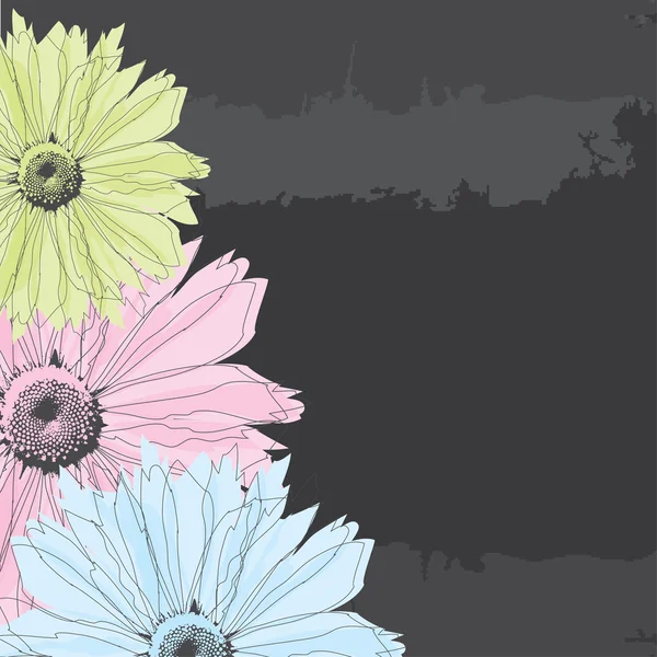 Abstracte achtergrond met pastelbloemen. vectorillustratie — Stockvector