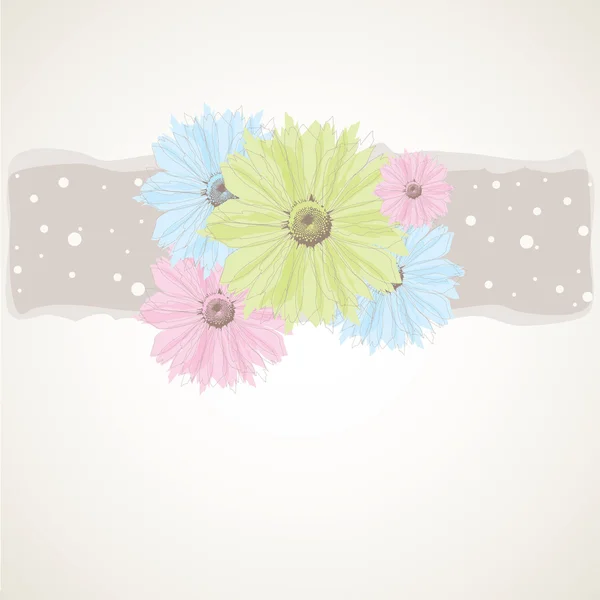 Abstract background with pastel flowers. vector illustration — Stock Vector