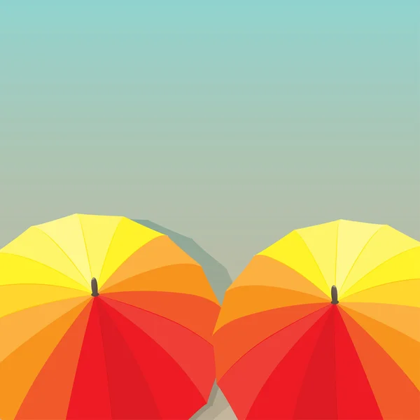Кольорові осінні парасольки. Векторні ілюстрації — стоковий вектор