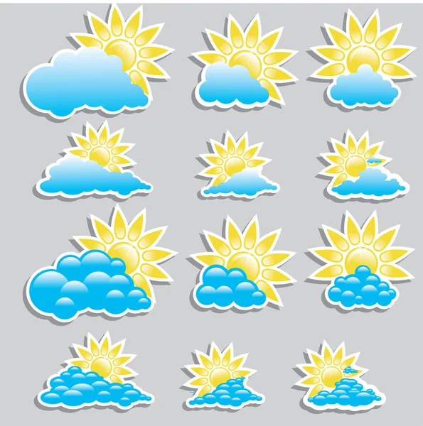 Uniwersalne ikony - zestaw (Weather) dla Ciebie — Wektor stockowy