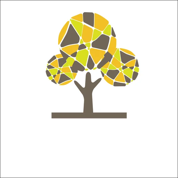Ρετρό δέντρο. εικονογράφηση διανύσματος — Διανυσματικό Αρχείο
