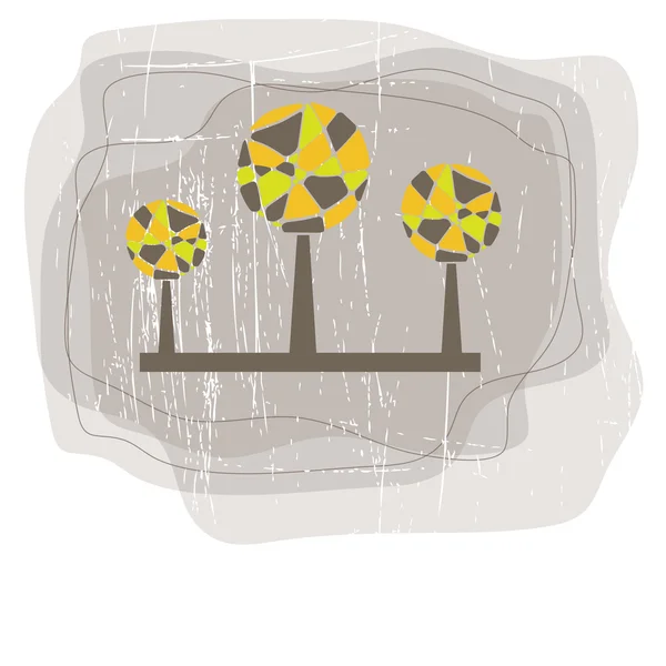 Retro tree. vector illustration — Stock Vector