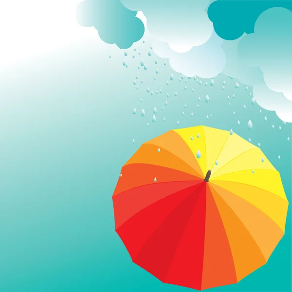 彩色秋季遮阳伞。矢量插画 — 图库矢量图片
