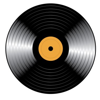 Retro vinyl Record. Vector illustration clipart