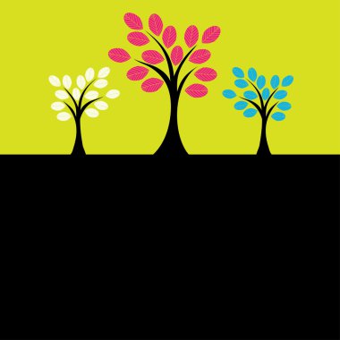 Colorful tree. Vector illustration clipart