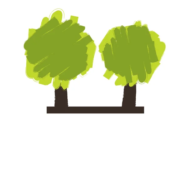 Πολύχρωμο φθινοπωρινό δέντρο. Εικονογράφηση διανύσματος — Διανυσματικό Αρχείο