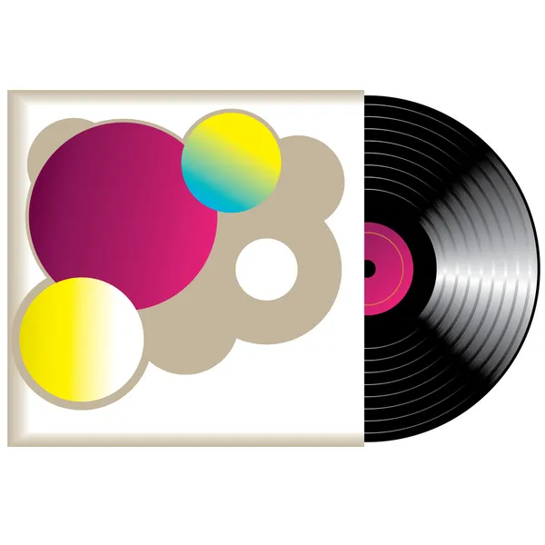 Retro vinyl Record. Ilustración vectorial — Archivo Imágenes Vectoriales