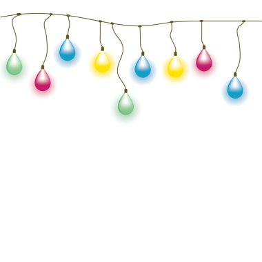 Old lamp garland vector wallpaper clipart