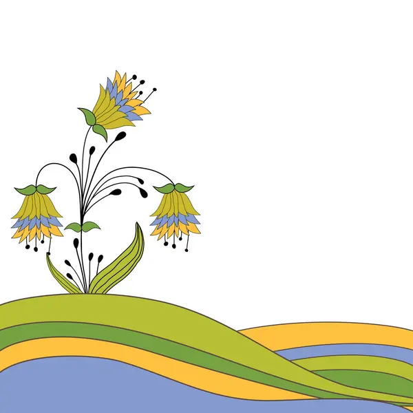 Coloridas flores de primavera. Ilustración vectorial — Archivo Imágenes Vectoriales