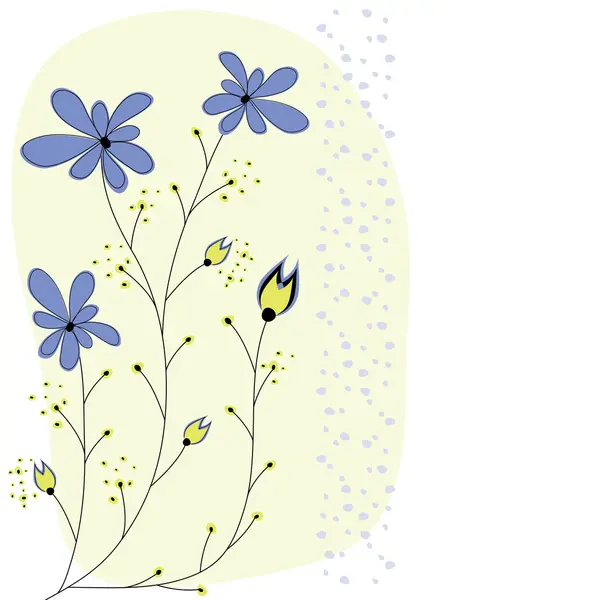 Színes tavaszi virágok. Vektoros illusztráció — Stock Vector