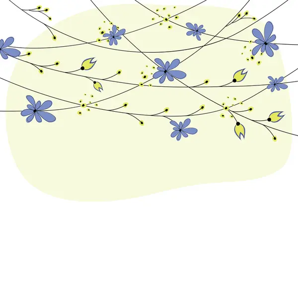 Flores coloridas da primavera. Ilustração vetorial —  Vetores de Stock