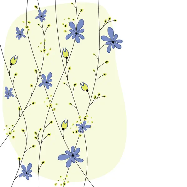 Flores coloridas da primavera. Ilustração vetorial — Vetor de Stock
