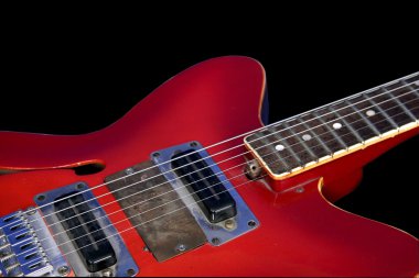 Red guitar clipart