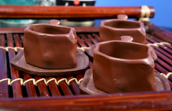 Clay cups for tea — Stock Photo, Image
