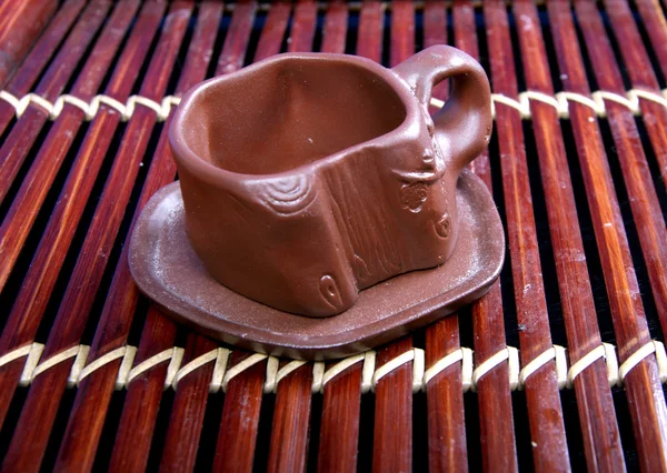 Clay cup for tea — Stock Photo, Image