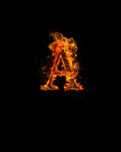 stock image Fire letter A