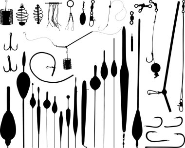 Fishing accessories clipart