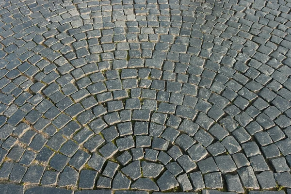자갈 돌로 거리의 패턴 — 스톡 사진