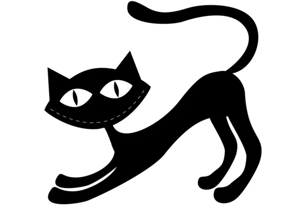 Siyah kedi — Stok Vektör
