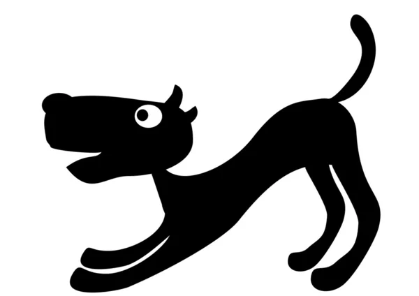 Black puppy — Stock Vector