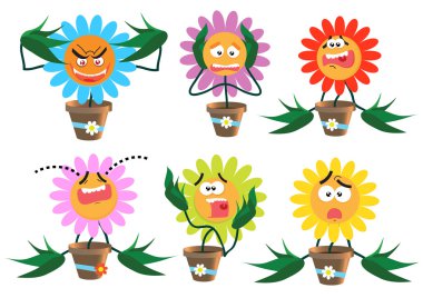 Set of chamomiles clipart