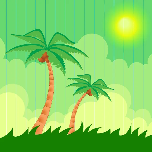 Palmiers d'été — Image vectorielle
