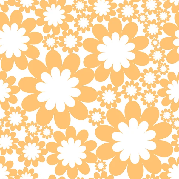 Gula blommor på vit bakgrund — Stock vektor