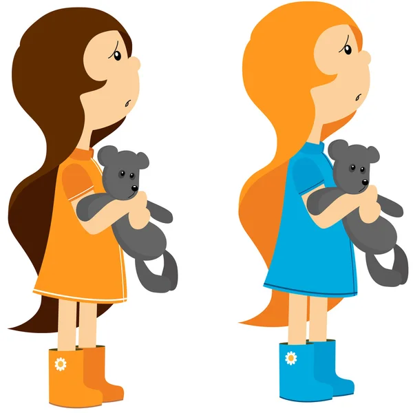 Two girls — Stock Vector