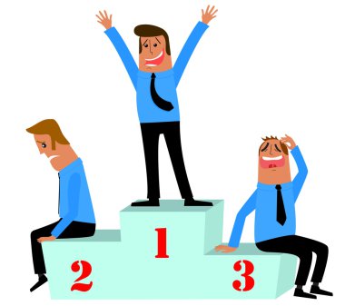 Businessman the winner clipart