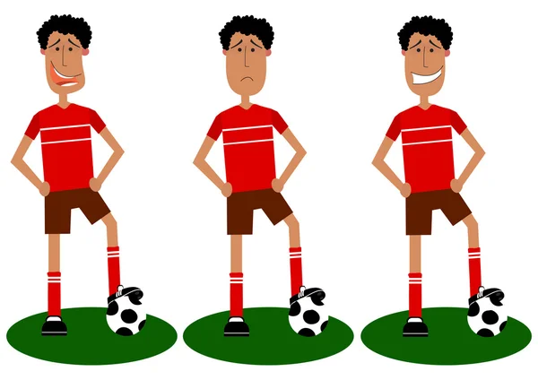 Набор футболистов — стоковый вектор