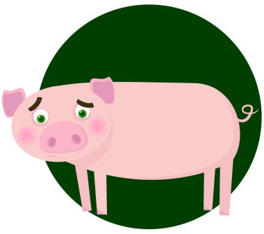 Amusing pig. A vector illustration clipart