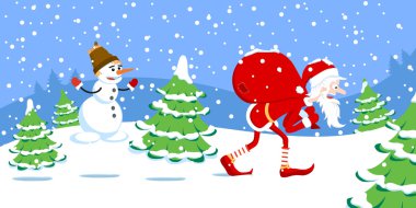 Santa hediyeler ile