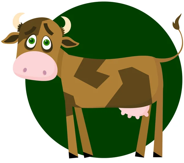 Vaca tonta. Una ilustración vectorial — Vector de stock