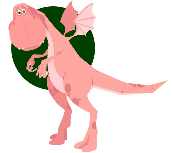 Dinosaure rose. Une illustration vectorielle — Image vectorielle