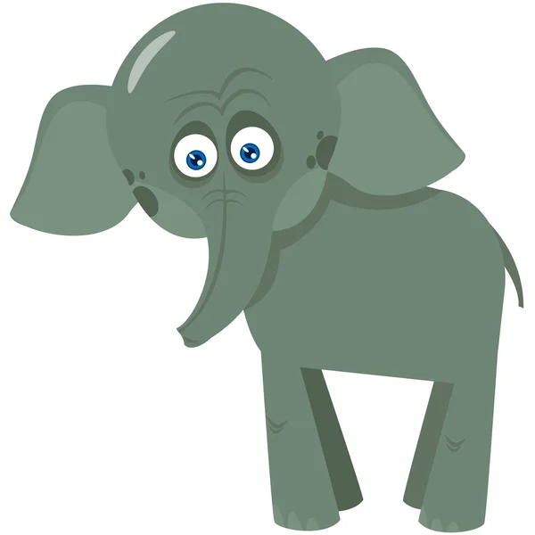 Silly elephant. A vector illustration — Stock Vector