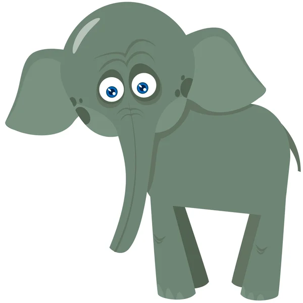 Silly elephant. A vector illustration — Stock Vector