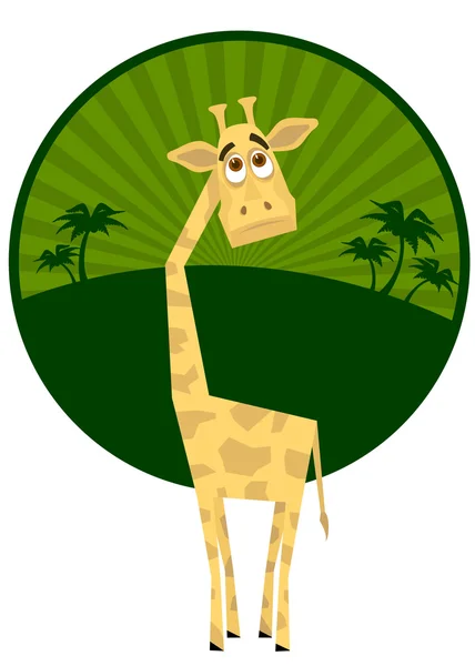 Naive Giraffe. eine Vektorillustration — Stockvektor