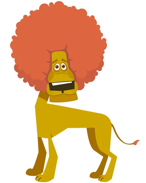 Amusing lion. A vector illustration — Stock Vector