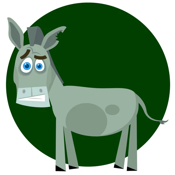 Impudent donkey. A vector illustration — Stock Vector
