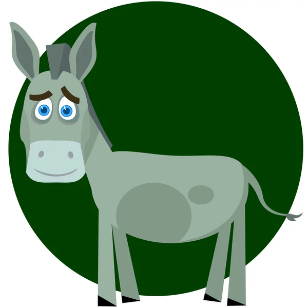 Sad donkey — Stock Vector