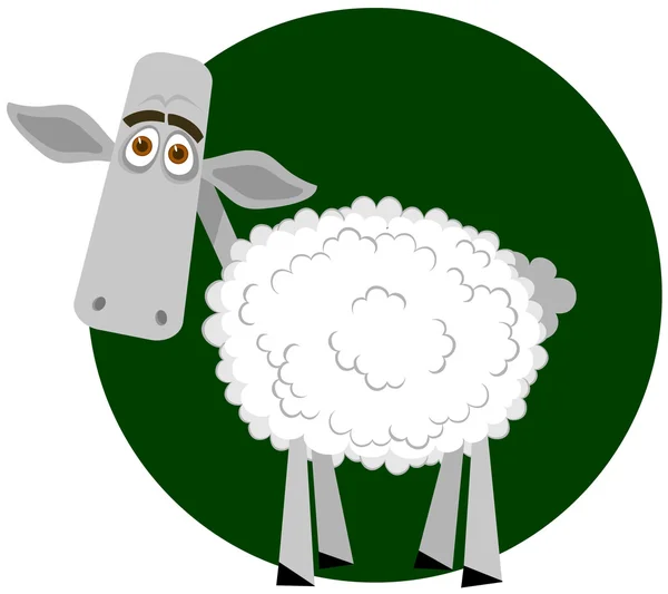 Triste oveja. Una ilustración vectorial — Archivo Imágenes Vectoriales
