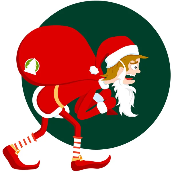False Santa. A vector illustration — Stock Vector