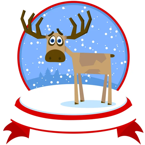 La renna di anno nuovo. Illustrazione vettoriale — Vettoriale Stock