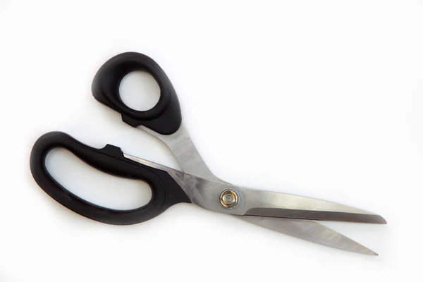 stock image Modern metal scissors on a white