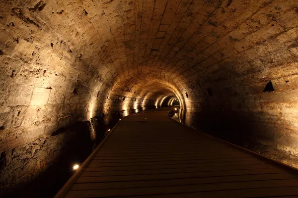 Акрі лицар templer тунель, Ізраїль Ліцензійні Стокові Зображення