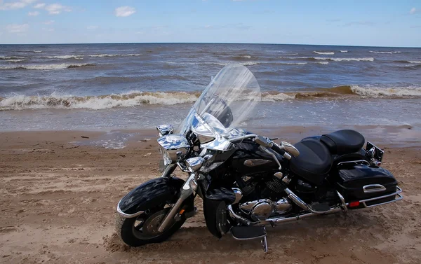 stock image Motorcycle on seacoast