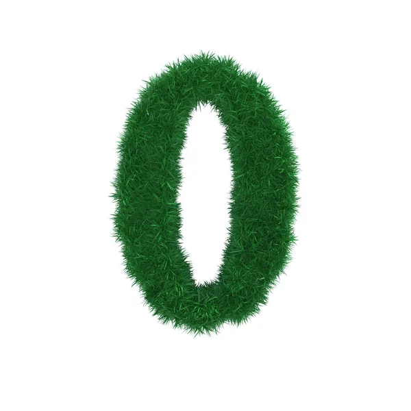 Grass digits on white — Stock Photo, Image