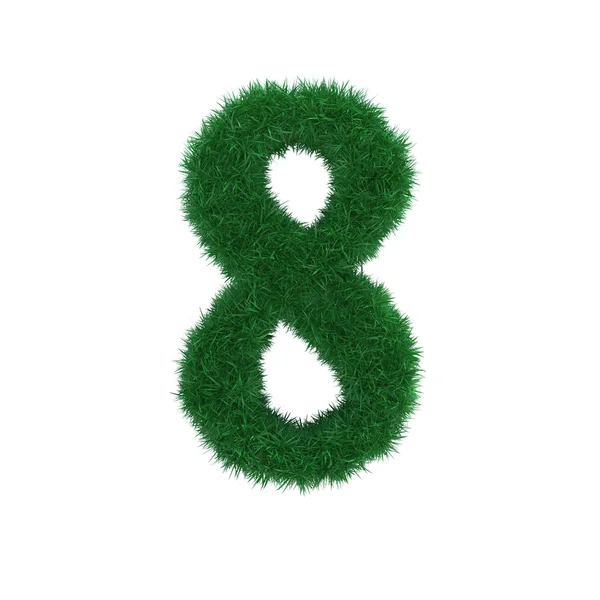Dígitos de hierba sobre blanco — Foto de Stock