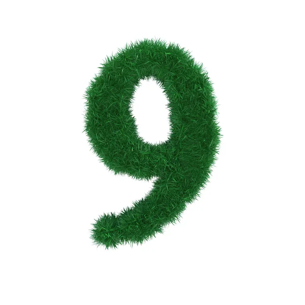 Dígitos de hierba sobre blanco — Foto de Stock