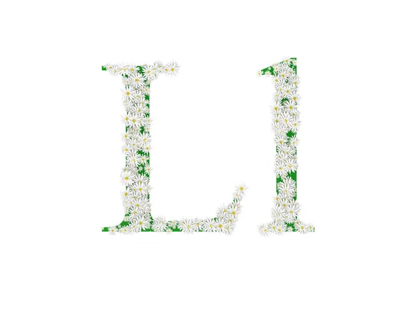 Flower alfabet — Stock Photo, Image